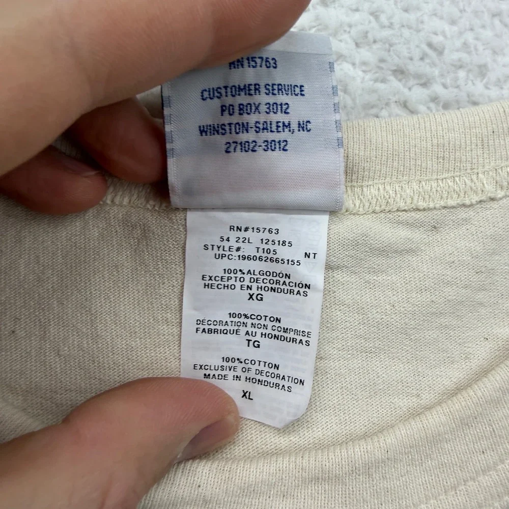 Champion Lainey Wilson Coors Light Countrys Cool Again Tour TShirt Cream XL T105 - Picture 4 of 8